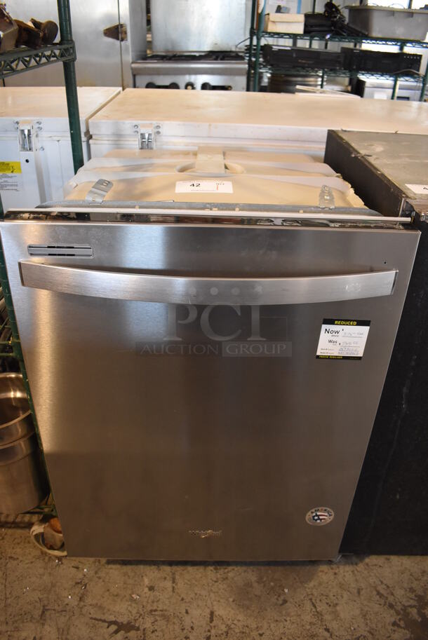 BRAND NEW SCRATCH AND DENT! Whirlpool WDT705PAKZ 0 Stainless Steel Commercial Undercounter Dishwasher. 120 Volts, 1 Phase. 24x26x35 - Image 1 of 6