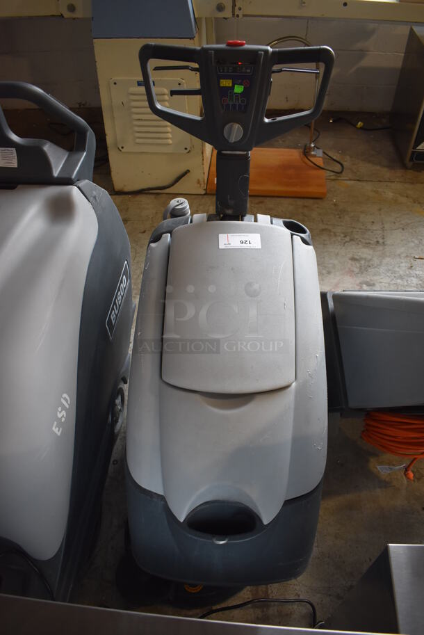 Nilfisk Advance SC400 Metal Floor Style Floor Cleaning Machine. 115 Volts, 1 Phase. 20x43x44. Tested and Powers On