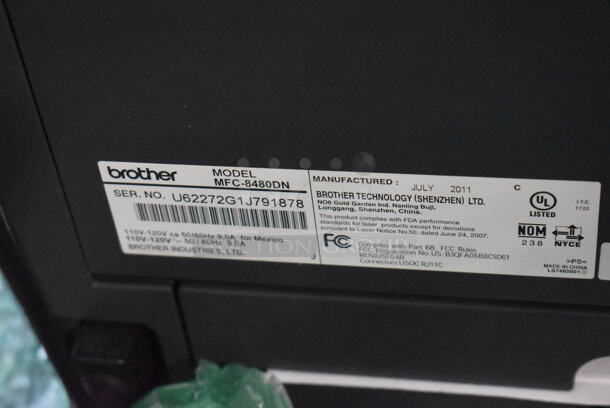 Brother MFC-8480DN Metal Countertop Copier Printer Fax Machine.  - Image 6 of 6