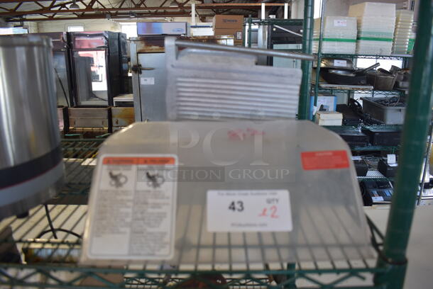 ALL ONE MONEY! Lot of Poly Meat Tenderizer Cover and Metal Meat Slicer Arm. 14x10x8, 12x10x14 - Image 2 of 3