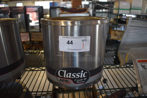 American Permanent Ware RCW-7 Stainless Steel Commercial Countertop Electric Powered Soup Kettle Food Warmer. 120 Volts, 1 Phase. 10.5x10.5x10.5. Tested and Working! - Image 1 of 7