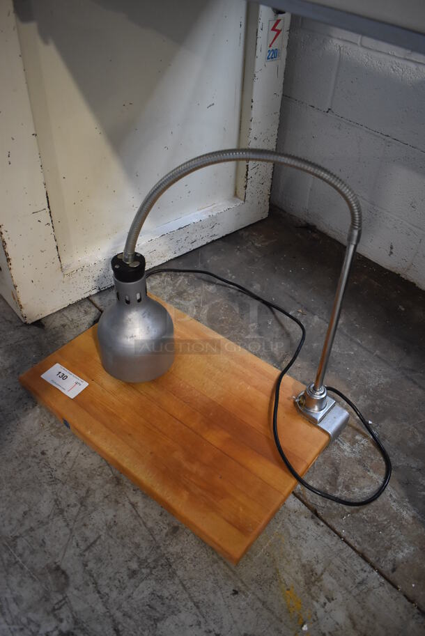 CresCor IFW60GL10PN Metal Warming Lamp Attached to Butcher Block Cutting Board. 24x16x53 - Image 2 of 4