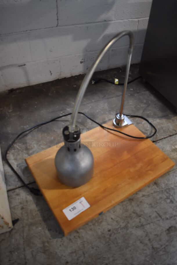 CresCor IFW60GL10PN Metal Warming Lamp Attached to Butcher Block Cutting Board. 24x16x53 - Image 3 of 4