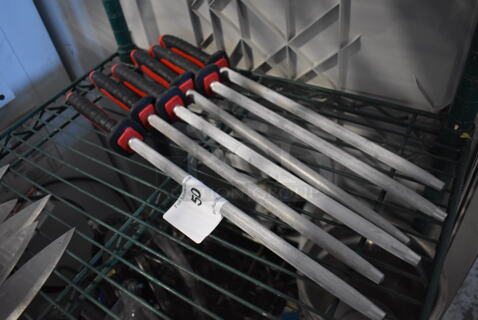 6 Metal Knife Sharpening Rods. 17.5". 6 Times Your Bid!