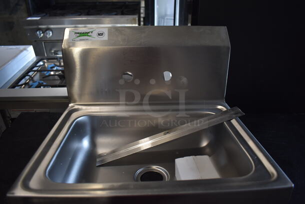 BRAND NEW! Regency 600HS172H Stainless Steel Commercial Single Bay Wall Mount Sink. 18x16x14
