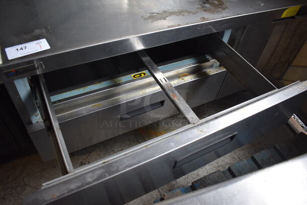 LATE MODEL! Delfield Stainless Steel Commercial 2 Drawer Chef Base on Commercial Casters. 115 Volts, 1 Phase. 52x31x26. Tested and Working! - Image 3 of 5