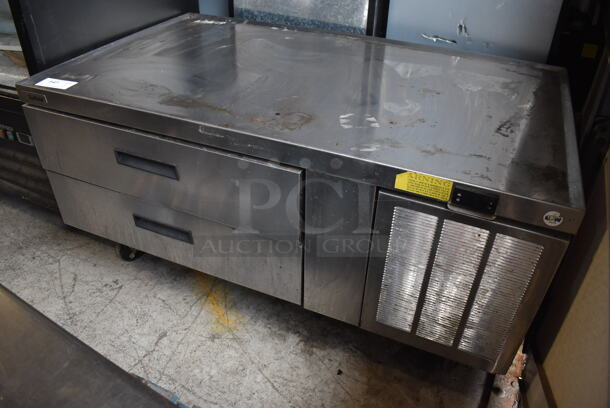 LATE MODEL! Delfield Stainless Steel Commercial 2 Drawer Chef Base on Commercial Casters. 115 Volts, 1 Phase. 52x31x26. Tested and Working! - Image 4 of 5