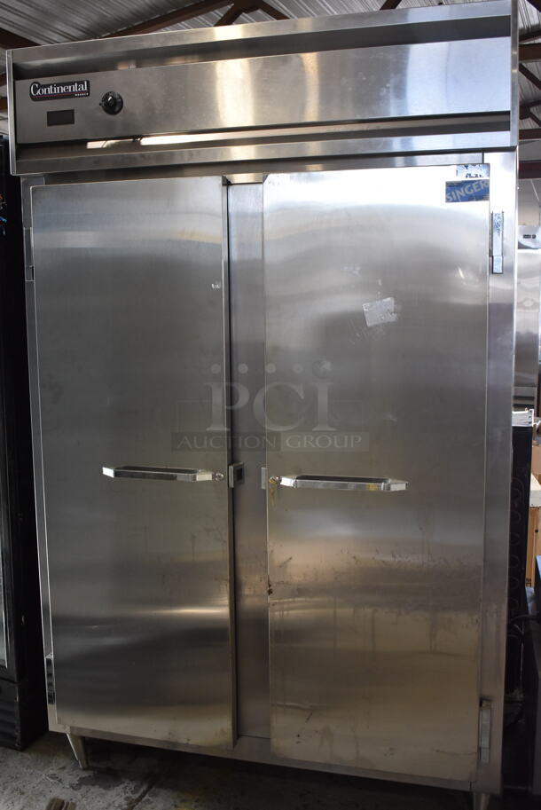 Continental DL2W-SS-PT Stainless Steel Commercial 2 Door Reach In Pass Through Warmer. 115/208-230 Volts, 1 Phase. 51x36x84