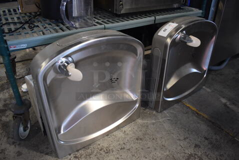 2 Elkay Metal Wall Mount Water Fountains. 18x19x20. 2 Times Your Bid!