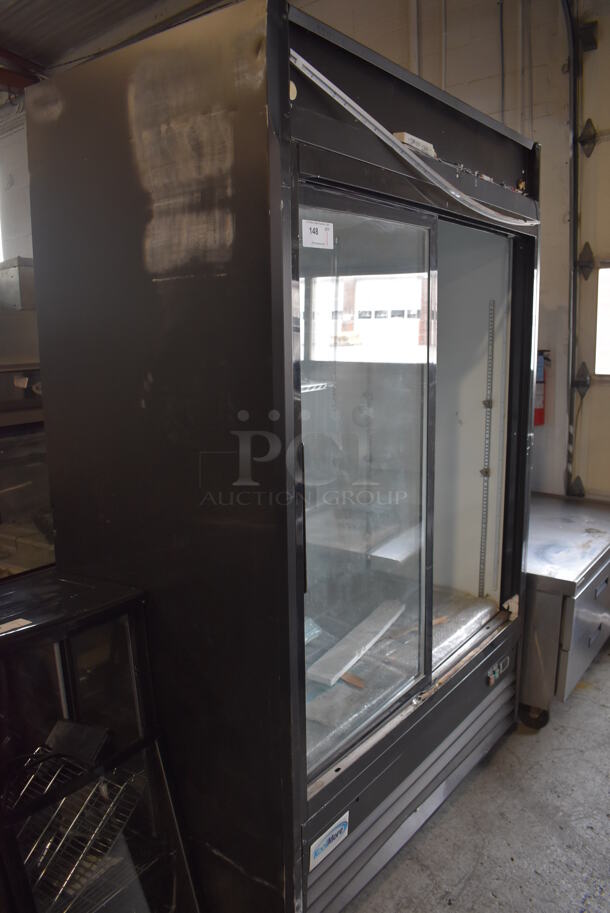 BRAND NEW SCRATCH AND DENT! KoolMore MDR-2D-GSLD Metal Commercial 2 Door Reach In Cooler Merchandiser w/ Poly Coated Racks on Commercial Casters. 115 Volts, 1 Phase. 54x30x83. Tested and Working! - Image 5 of 9