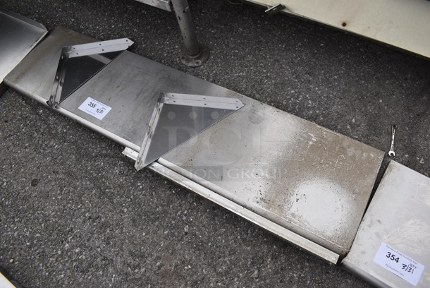 Stainless Steel Shelf w/ 2 Wall Mount Brackets. 48x12x2 - Image 1 of 3