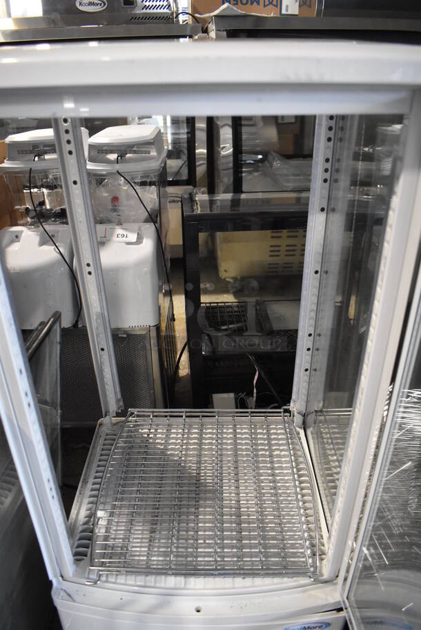 BRAND NEW SCRATCH AND DENT! KoolMore Metal Countertop Display Case Merchandiser w/ Metal Oven Racks. Missing 2 Glass Panes. 17x16x39. Tested and Powers On But Does Not Get Cold - Image 4 of 6