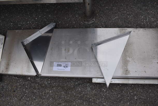Stainless Steel Shelf w/ 2 Wall Mount Brackets. 48x12x2 - Image 2 of 3