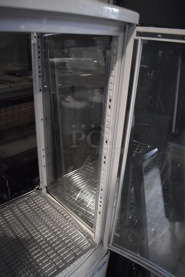 BRAND NEW SCRATCH AND DENT! KoolMore Metal Countertop Display Case Merchandiser w/ Metal Oven Racks. Missing 2 Glass Panes. 17x16x39. Tested and Powers On But Does Not Get Cold - Image 6 of 6