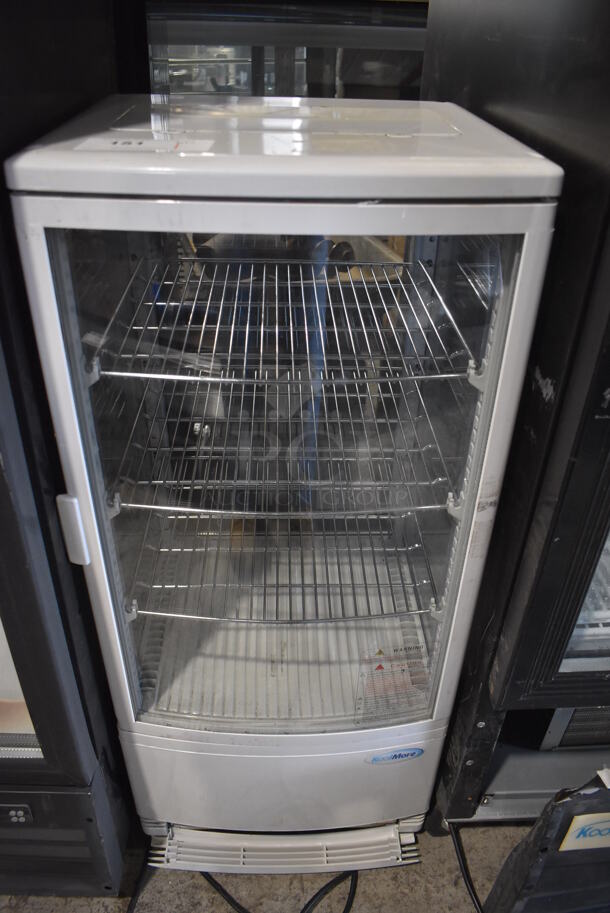 BRAND NEW SCRATCH AND DENT! KoolMore Metal Countertop Display Case Merchandiser w/ Metal Oven Racks. 17x16x39. Tested and Powers On But Does Not Get Cold