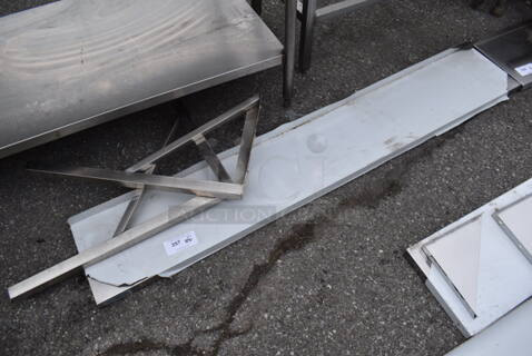 BRAND NEW SCRATCH AND DENT! KoolMore Stainless Steel Shelf w/ 2 Wall Mount Brackets. 72x12x3, 30x1.5x18