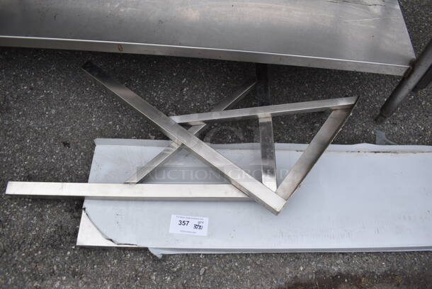 BRAND NEW SCRATCH AND DENT! KoolMore Stainless Steel Shelf w/ 2 Wall Mount Brackets. 72x12x3, 30x1.5x18 - Image 2 of 3