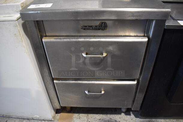 Sterling Stainless Steel Counter w/ Back Splash and 2 Drawers. 24x31x42 - Image 4 of 6