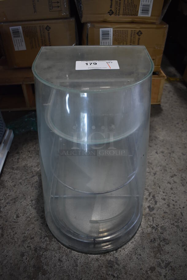 Poly Clear Countertop Dry Display Case Merchandiser. 12x18x14.5