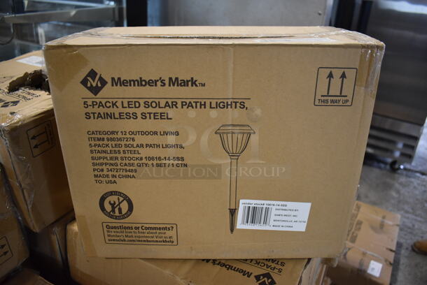 30 Boxes of 5 BRAND NEW! Member's Mark 980367276 Solar Path Lights. 30 Times Your Bid!