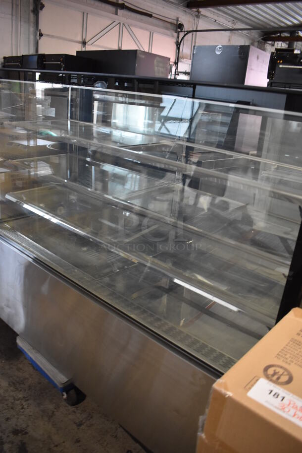 BRAND NEW SCRATCH AND DENT! KoolMore Stainless Steel Commercial Floor Style Display Case Merchandiser. 70x29x61. Cannot Test Due To Cut Power Cord - Image 3 of 5