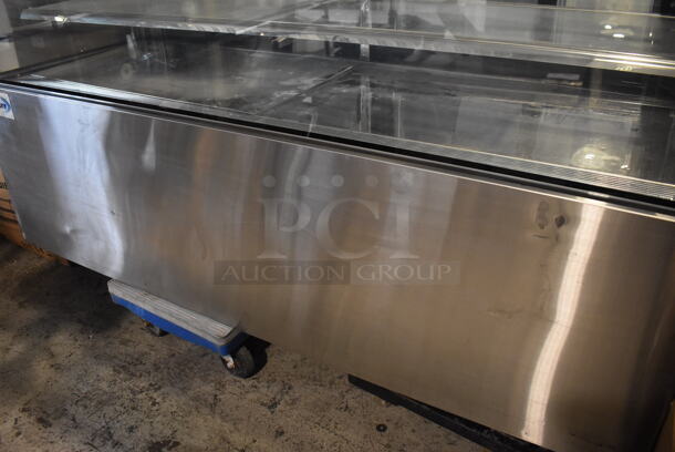 BRAND NEW SCRATCH AND DENT! KoolMore Stainless Steel Commercial Floor Style Display Case Merchandiser. 70x29x61. Cannot Test Due To Cut Power Cord - Image 5 of 5