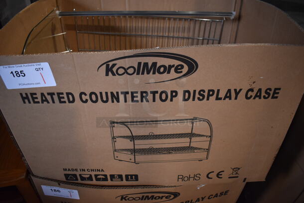 BRAND NEW SCRATCH AND DENT! KoolMore HDC-1.5C Stainless Steel Commercial Heated Display Case Merchandiser. 22x14x15. Cannot Test Due To Missing Power Cord - Image 4 of 4