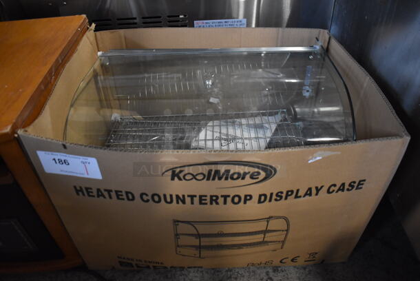 BRAND NEW SCRATCH AND DENT! KoolMore HDC-1.5C Stainless Steel Commercial Heated Display Case Merchandiser. 22x14x15. Cannot Test Due To Missing Power Cord - Image 2 of 7