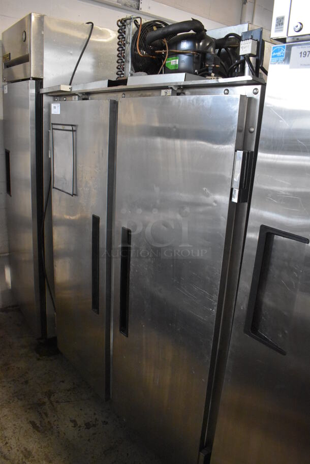 2014 Delfield 6151XL-S Stainless Steel Commercial 2 Door Reach In Cooler w/ Metal Racks on Commercial Casters. 115 volts, 1 Phase. 51x34x80. Tested and Does Not Power On