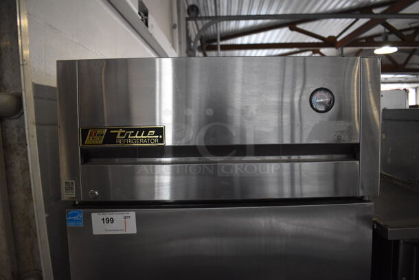 2013 True TG1R-1S ENERGY STAR Stainless Steel Commercial Single Door Reach In Cooler w/ Poly Coated Racks on Commercial Casters. 115 Volts, 1 Phase. 29x35x83. Tested and Working! - Image 3 of 5