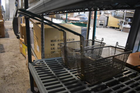 2 Metal Fry Baskets. 6x26x12. 2 Times Your Bid!