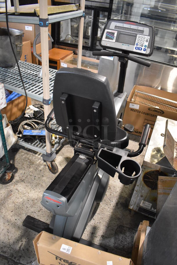 LifeFitness 9500HR Metal Floor Style Stationary Exercise Bicycle. 26x50x48. Tested and Working! - Image 3 of 5