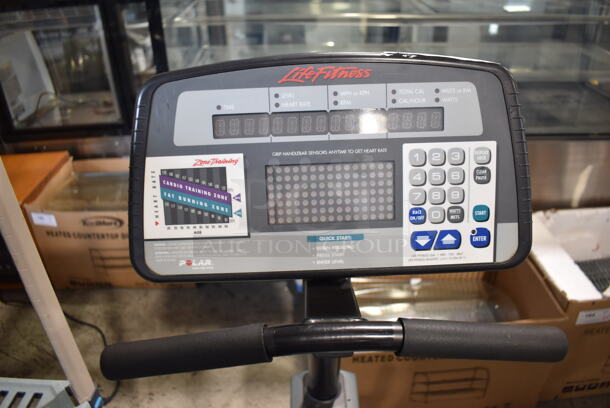 LifeFitness 9500HR Metal Floor Style Stationary Exercise Bicycle. 26x50x48. Tested and Working! - Image 4 of 5