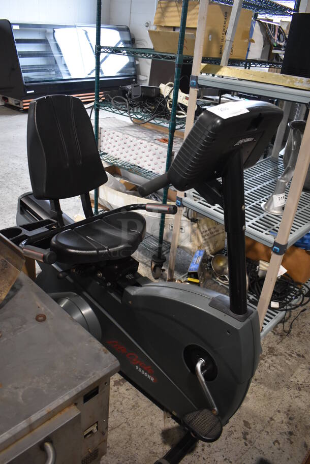 LifeFitness 9500HR Metal Floor Style Stationary Exercise Bicycle. 26x50x48. Tested and Working! - Image 5 of 5