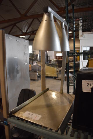 Metal Countertop 2 Head Warming Lamp. 12x21x24. Tested and Does Not Power On