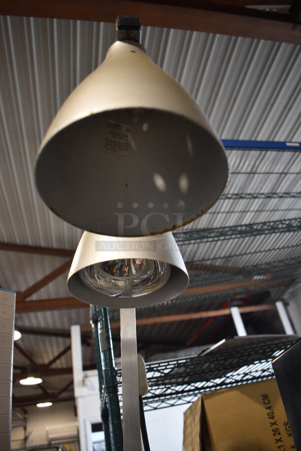 Metal Countertop 2 Head Warming Lamp. 12x21x24. Tested and Does Not Power On - Image 3 of 4