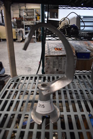 Metal Commercial Dough Hook for Hobart Mixer. 8x8x14.5