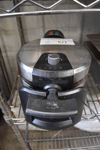 Metal Countertop Waffle Maker. 8x14x7. Tested and Working!