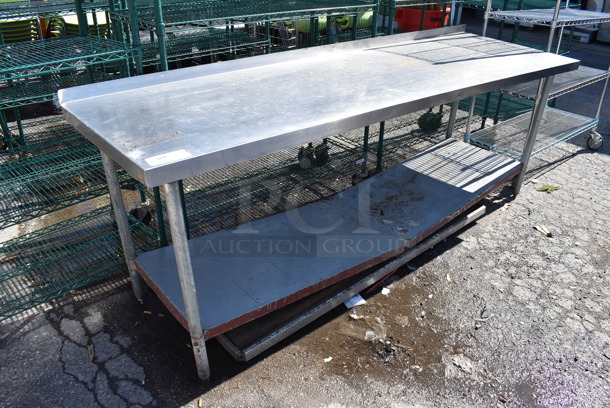 Stainless Steel Table w/ Metal Under Shelf. 96x30x37 - Image 2 of 5