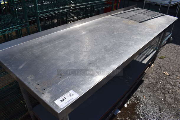 Stainless Steel Table w/ Metal Under Shelf. 96x30x37 - Image 4 of 5