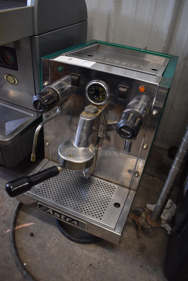 Astra Stainless Steel Commercial Countertop Single Group Espresso Machine w/ Portafilter and Steam Wand. 125 Volts, 1 Phase. 13.5x22x16 - Image 2 of 7