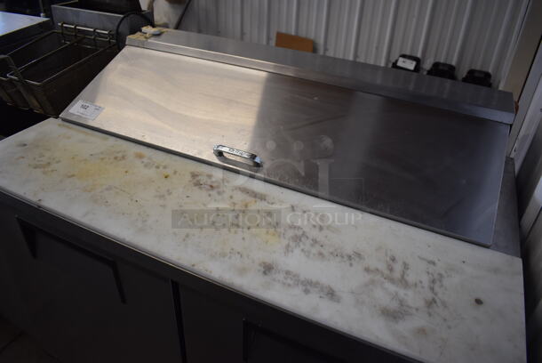 2019 True TSSU-48-12-HC Stainless Steel Commercial Sandwich Salad Prep Table Bain Marie Mega Top on Commercial Casters. 115 Volts, 1 Phase. 48x32x40. Tested and Working! - Image 3 of 7