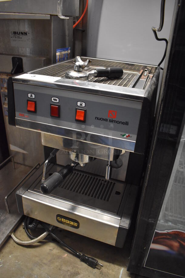 Nuova Simonelli MAC Stainless Steel Commercial Countertop Single Group Espresso Machine w/ 2 Portafilter and Steam Wand. 110-120 Volts, 1 Phase. 14.5x21.5x21.5 - Image 2 of 8
