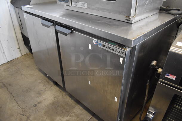 Beverage Air WTR48AHC Stainless Steel Commercial 2 Door Undercounter Cooler on Commercial Casters. 115 Volts, 1 Phase. 48x29x32. Tested and Powers On But Does Not Get Cold - Image 2 of 5