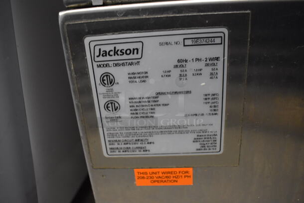 2019 Jackson Dishstar HT Stainless Steel Commercial Undercounter Dishwasher. 208/230 Volts, 1 Phase. 24.5x25x32.5 - Image 4 of 6