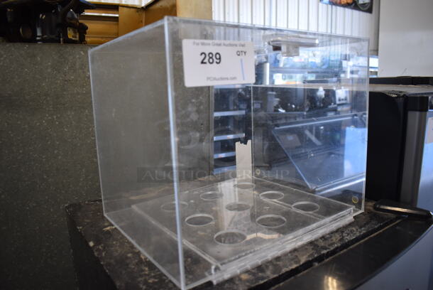 Clear Poly Countertop Cone Merchandiser. 15.5x12.5x12.5. Tested and Working! - Image 2 of 3