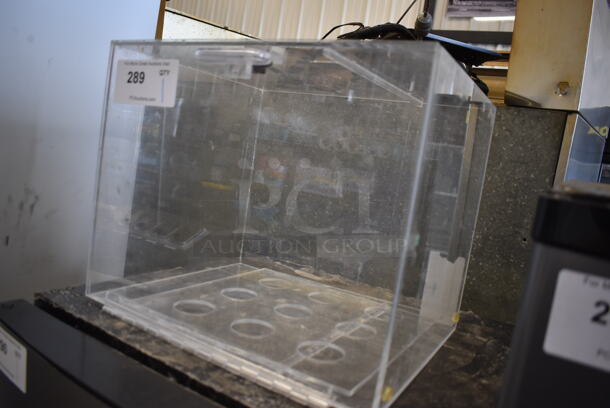 Clear Poly Countertop Cone Merchandiser. 15.5x12.5x12.5. Tested and Working! - Image 3 of 3