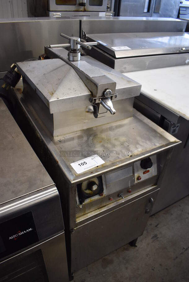 Stainless Steel Commercial Floor Style Electric Powered Pressure Fryer. 208 Volts, 3 Phase. 18x36x40 - Image 2 of 7