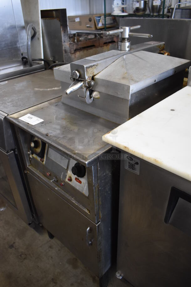 Stainless Steel Commercial Floor Style Electric Powered Pressure Fryer. 208 Volts, 3 Phase. 18x36x40 - Image 3 of 7