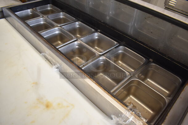 2017 True TPP-67 Stainless Steel Commercial Pizza Prep Table on Commercial Casters. 115 Volts, 1 Phase. 67x34.5x34. Tested and Working! - Image 6 of 9